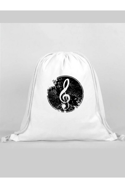 Özcan Tasarım Music Printed Backpack - Drawstring Sports Bag