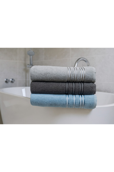 HOME MOD STORE Set de prosoape de baie 3 piese (70x140) – Bumbac și colorate, moi și absorbante