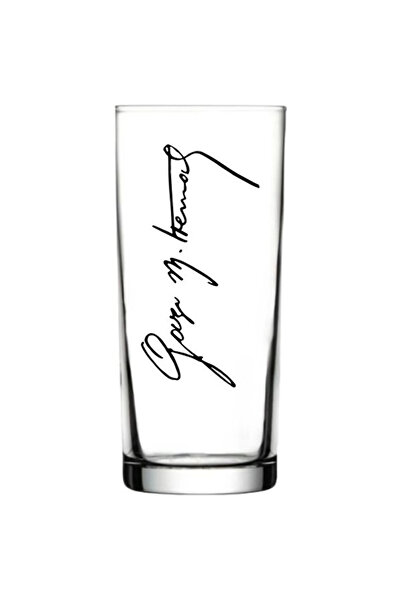 Özcan Tasarım Atatürk İmzalı Rakı Bardağı - İmzalı Rakı Bardağı