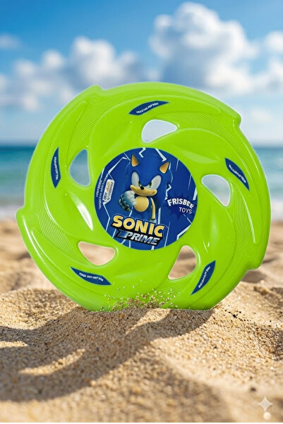 viyol marketim لعبة فريزبي مرخصة من سونيك برايم - قرص طائر متين - لعبة أطفال للعب في الهواء الطلق