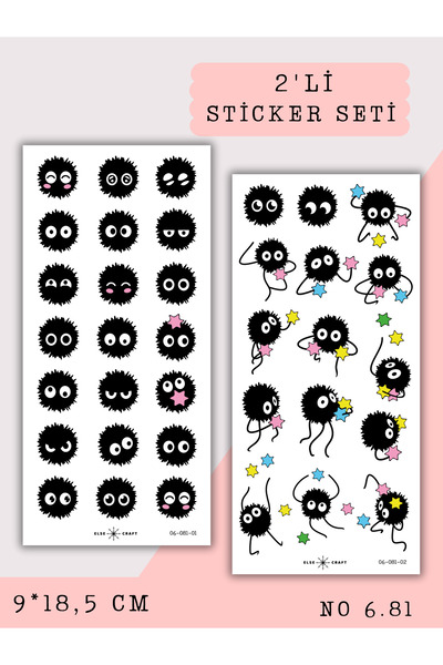 Else Craft 2'li Susuwatari -Soot Sprites - Tozlar Ghibli Temalı Sticker 6.81 ...