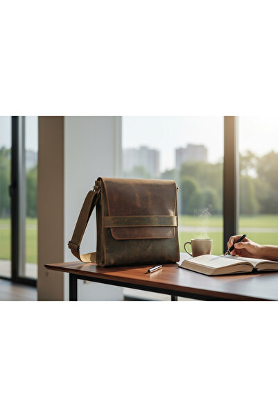 DEDE %100 Hakiki Deri Unisex Omuz ve Postacı Çantası – Şık, Minimal ve Dayanıklı Tasarım