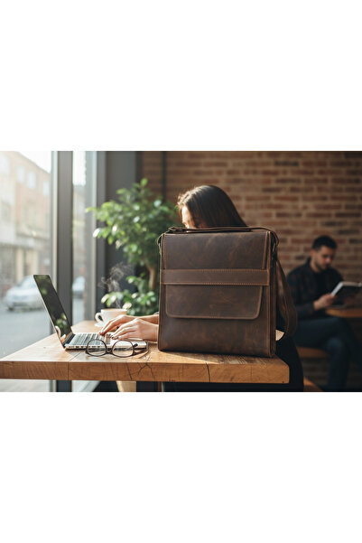 DEDE %100 Hakiki Deri Unisex Omuz ve Postacı Çantası – Şık, Minimal ve Dayanıklı Tasarım