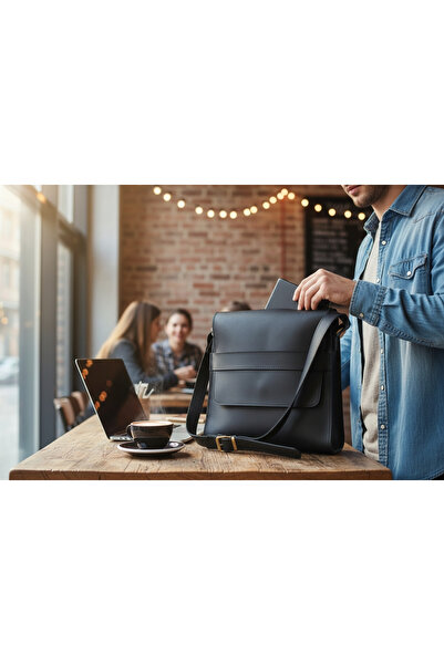 DEDE %100 Hakiki Deri Unisex Omuz ve Postacı Çantası – Şık, Minimal ve Dayanıklı Tasarım