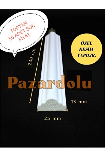 PAZARDOLU 2,5 CM Koli Bazlı Dekoratif Boyanabilir Duvar Çıta TOPTAN (KOLİ İÇİ...