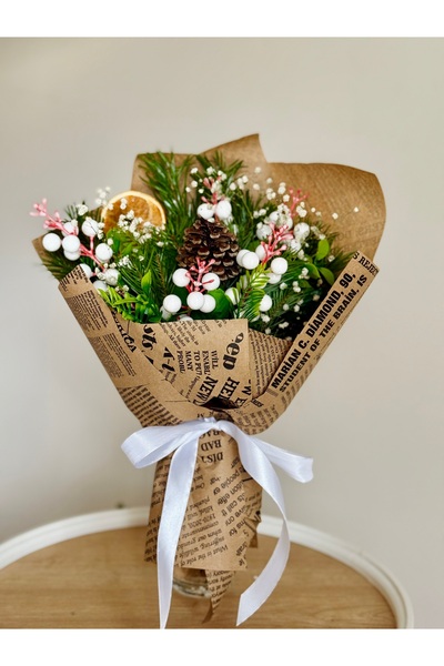 Genel Markalar Beyaz KOKİNA - YENİ YIL YILBAŞI ÇİÇEĞİ / Aranjman Buket