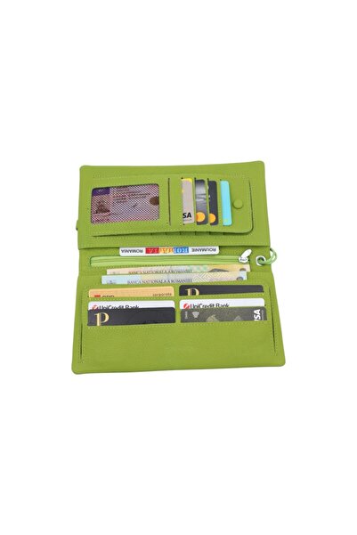 HASSION Women's Genuine Leather Wallet R65 - Mint Green