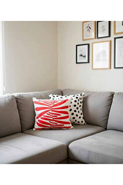 cuboo home 2 Li Kırmız Siyah Minimalist Set