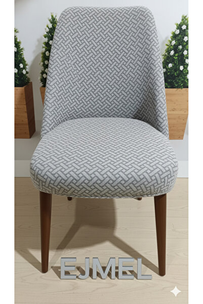 EJMEL JAKAR KUMAŞ TUĞLA Sandalye Kılıfı Büyük Oval Yıkanabilir Streç Lastikli kumaş Sandalye Örtüsü 1 Adet