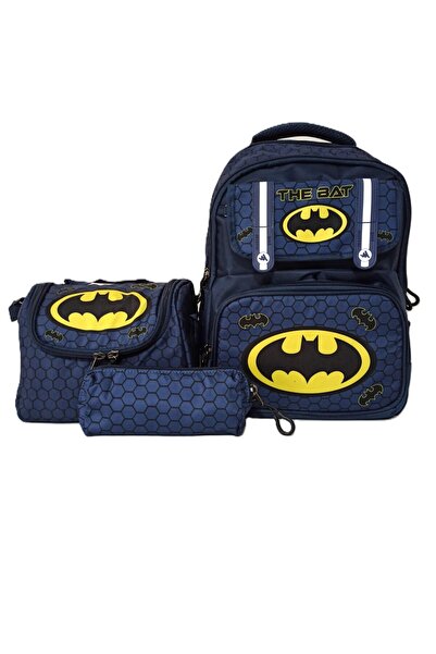 Alanç Gift Patterned Blue Color Boys' Luxury Orthopedic Primary School Backpa...