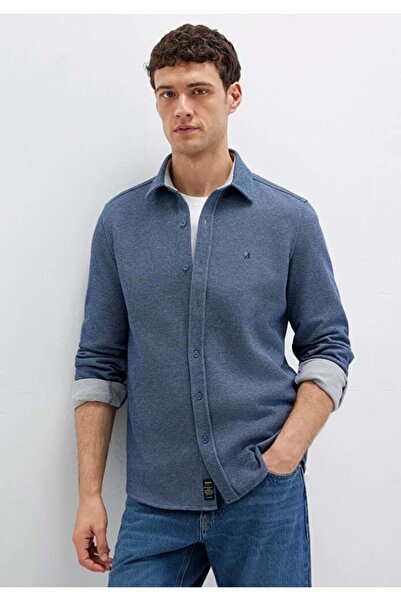 Mavi M0211763 m Logo Embroidered Knitted Shirt Men's Shirt