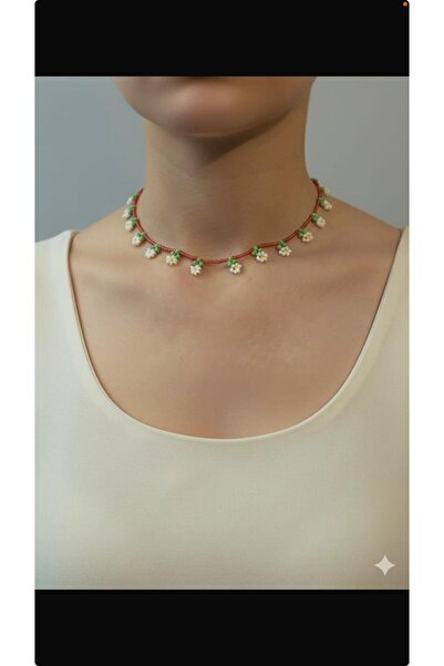 MDGS COLLECTİON PAPATYALI RENKLİ KOLYE