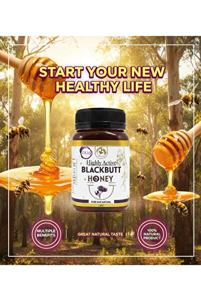 Jarrah عسل بلاكبوت أسترالي خام 500 جرام TA35-عسل علاجي نقي لتقوية المناعة وتجديد الطاقة