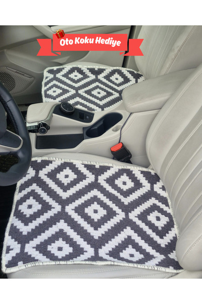 OBAM غطاء مقعد السيارة وسادة 3 قطع (مضاد للاتساخ) قابل للغسل على الوجهين (رما...