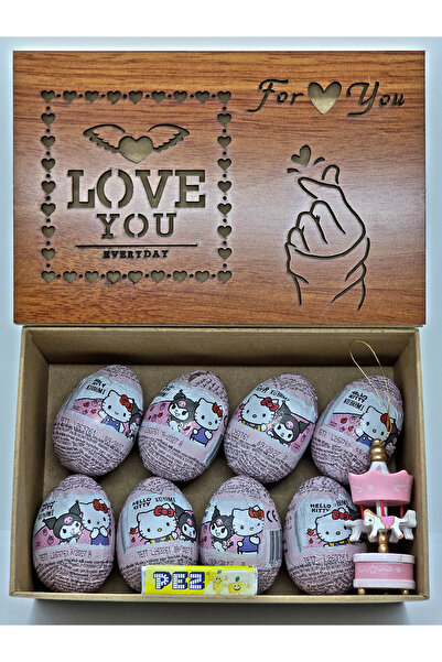 Collectors Store Hello Kitty Glutensiz Çikolatalı Sürpriz Yumurta 8 Adet & Hediyeli