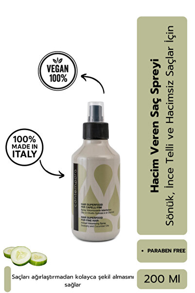 Contempora İnce Telli ve Zayıf Saçlar İçin Anında Hacim Veren Unisex Vegan Sa...