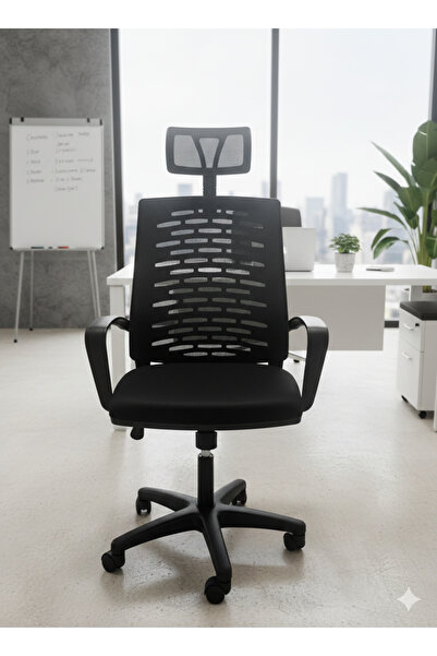 TRENDCORE Ergonomik Fileli Yönetici Koltuğu, Makam Koltuğu, Çalışma Koltuğu, Ofis Koltuğu, Ortopedik Koltuk