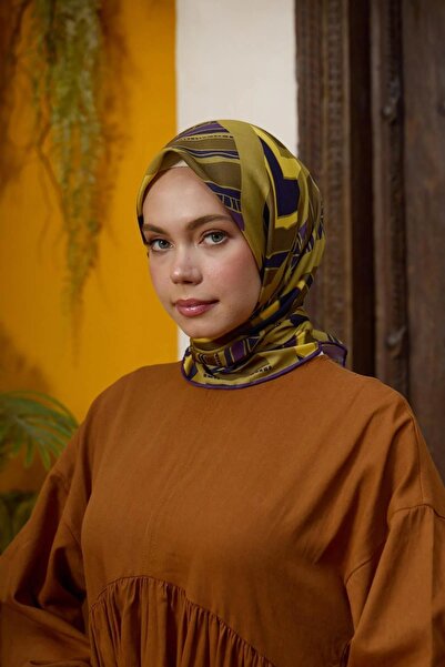 İpekhan مجموعة مراكش وشاح ناعم زيتوني أرجواني 1197-13