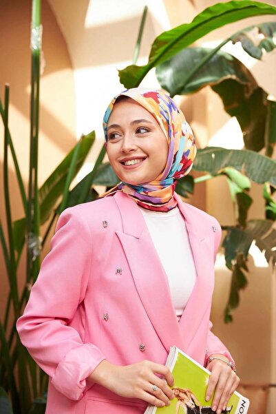 İpekhan ريلاكس قوس قزح وشاح ناعم ألتوني أحمر 1154-11