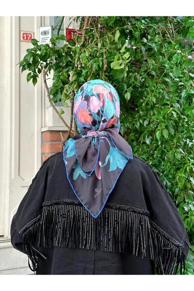 İpekhan Pera Soft Scarf Black Blue 1148-17