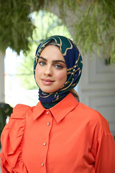 İpekhan Eșarfă moale albastră petrol Colecția Summer Sparkle - 1188-06