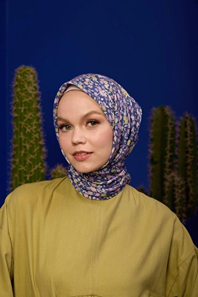 İpekhan Marrakech Koleksiyon Soft Eşarp Patlıcan Mor Pembe 1193-24