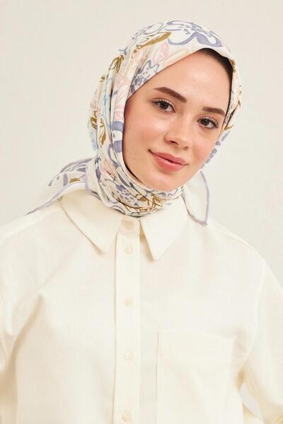 İpekhan Pastel Lila Pamuk Viskon Eşarp Modeli