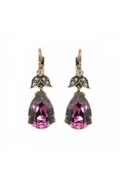 Aşina Gümüş New Year Gift Women's Red Drop Stone Earrings