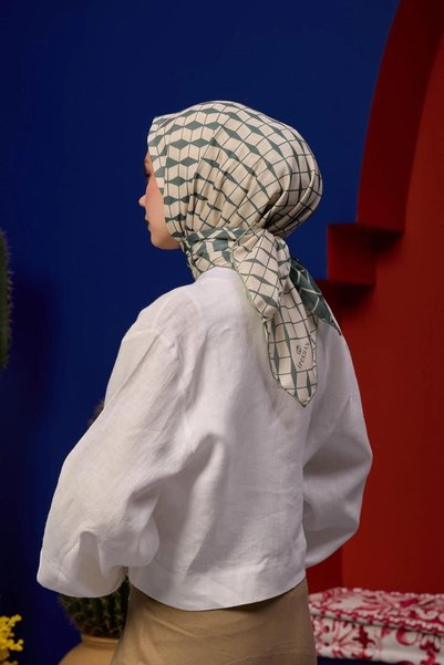 İpekhan مجموعة مراكش وشاح ناعم بني فاتح زيتوني 1194-09