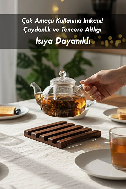 Moola Wooden Trivet, Wooden Base, Teapot Base, Wooden Square Trivet