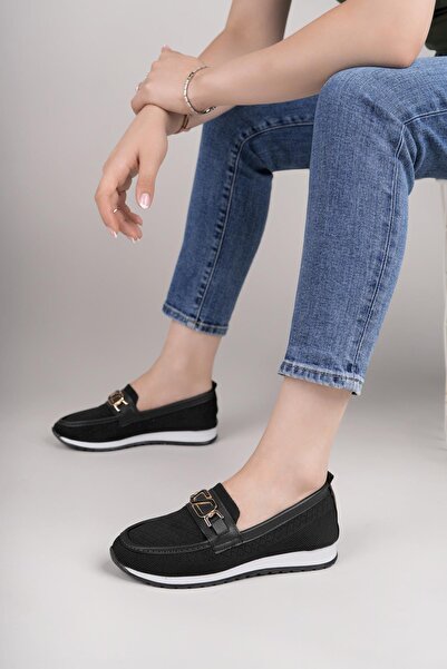 Nesil Shoes Wiss 0272 Μαύρα Πλεκτά Γυναικεία Παπούτσια