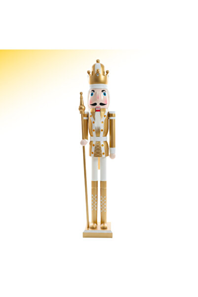 duoguo Figurina spargator de nuci, 120 cm, Lemn, Decoratiune Craciun, lemn vo...