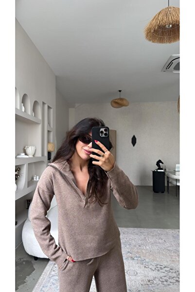 Buket Teke Camel Zippered Thessaloniki Suit