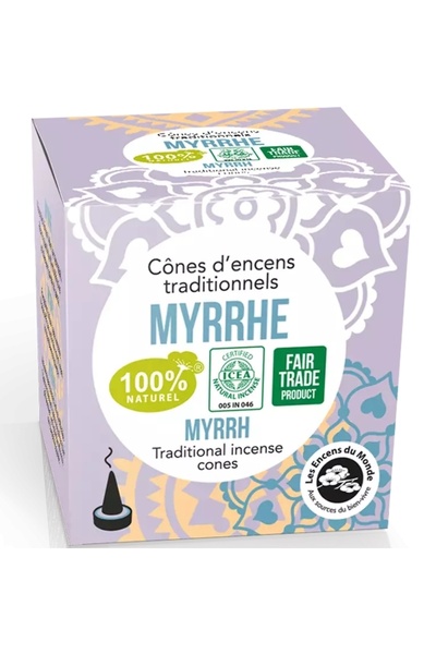 Aromandise Conuri parfumate naturale - smirna, indiene, 12 buc.,