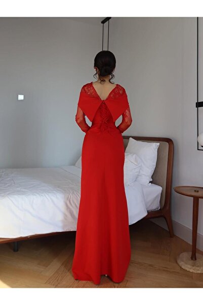 Generic Satin "Whispers of Red Lace"