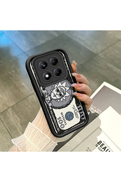 ucuc جراب هاتف شاومي ريدمي نوت 14 برو 4G متوافق مع السيليكون الأسود بنمط ممتع...