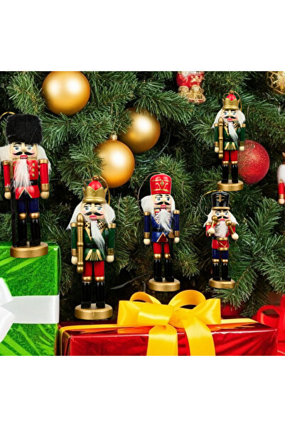 duoguo Nutcracker figurine, 13 cm, Wood, Set of 4 figurines, Christmas decoration, painted wood