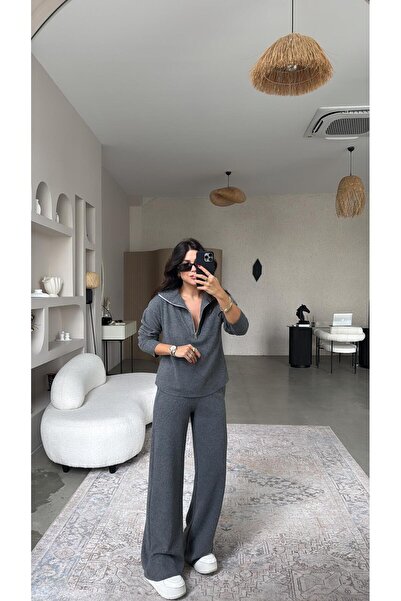 Buket Teke Anthracite Zippered Thessaloniki Suit