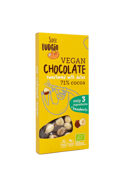 Me Gusto Ciocolata cu alune de padure si curmale, bio, 100g, Super Fudgio