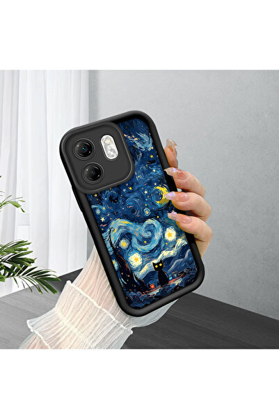 ucuc حافظة هاتف ممتصة للصدمات بنمط قطة من السيليكون الأسود المتوافقة مع هاتف ...