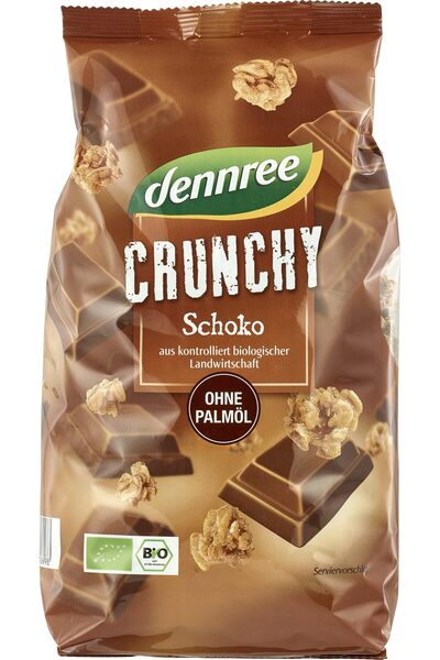 Dennree Cereale crunchy cu ciocolata bio 750g,