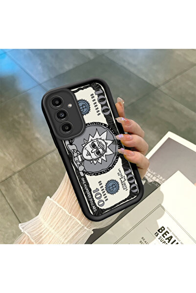 ucuc حافظة هاتف سامسونج جالاكسي A04S متوافقة مع السيليكون الأسود بنمط ممتع وم...