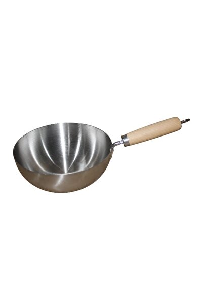 WDA Stainless Steel Wok Pan with Wooden Handle – Multi-Purpose Cooking Pan
