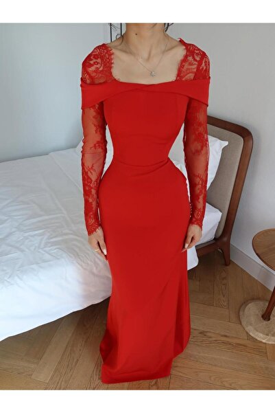 Generic Satin "Whispers of Red Lace"