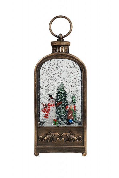 OEM Felinar muzical decorativ, Tip Om de zapada cu Colindatori, cu LED, pe ba...