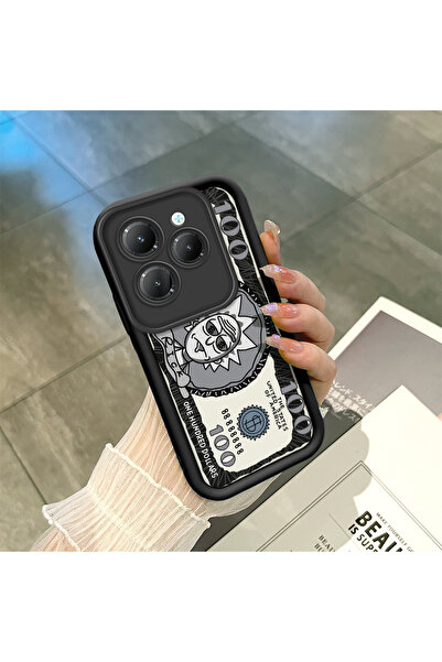 ucuc Infinix Hot 40/40 Pro Uyumlu Siyah Silikon Eğlenceli Desenli Şok Absorbe...