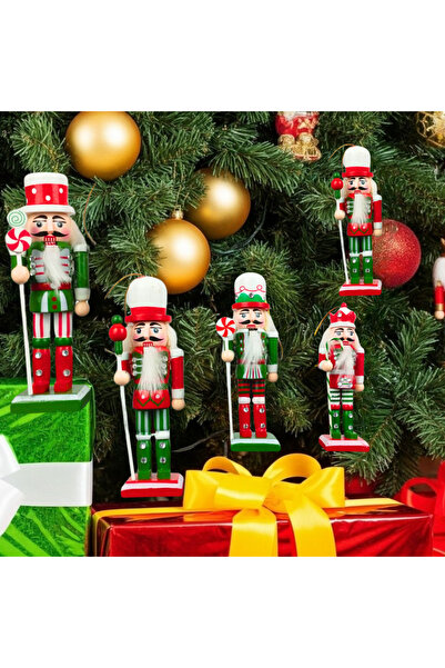 duoguo Nutcracker figurine, 13 cm, Wood, Set of 4 figurines, Christmas decoration, painted wood