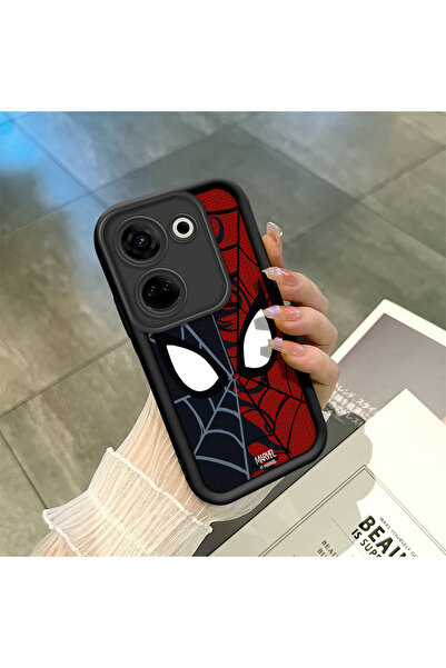 ucuc Tecno Camon 20 Uyumlu Siyah Silikon Eğlenceli Desenli Şok Absorbe Edici ...