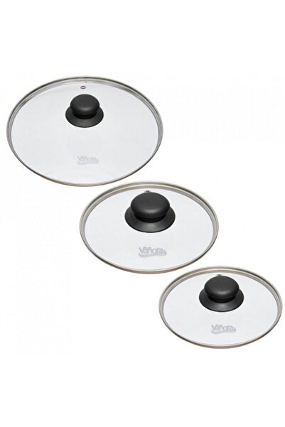 vanora HOME Set 3 Glass Lids 22/20/18 cm