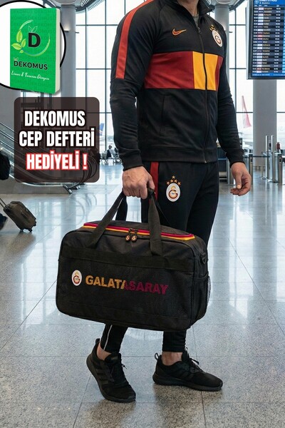 Galatasaray New Season Licensed 2-Section Sports Bag with a Gift of a Dekomus Pocket Notebook